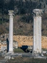 Ancient ruins - Greek columns at Philippi, Greece