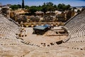 Ancient ruins of the Greek-Roman amphitheater at the ancient city of Myra in Demre, Turkey Royalty Free Stock Photo