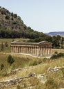 Ancient ruins of the greek temple of Segesta. Sicily, Italy Royalty Free Stock Photo