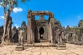 The ancient ruins of a historic Khmer temple in the temple complex of Angkor Wat in Cambodia. Travel Cambodia concept. Royalty Free Stock Photo