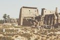 Ancient ruins of Karnak temple in Luxor. Egypt Royalty Free Stock Photo