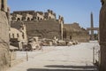 Ancient ruins of Karnak temple in Luxor. Egypt Royalty Free Stock Photo