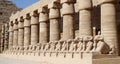 Ancient Ruins of the Karnak Temple in Luxor (Thebes), Egypt. Royalty Free Stock Photo