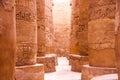 Ancient ruins at Karnak temple, UNESCO World Heritage site, Luxor, Egypt. Royalty Free Stock Photo