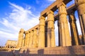 Ancient ruins at Luxor temple during sunset, UNESCO World Heritage site, Luxor, Egypt. Royalty Free Stock Photo