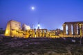 Ancient ruins at Luxor temple during sunset, UNESCO World Heritage site, Luxor, Egypt. Royalty Free Stock Photo