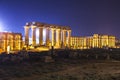 Ancient ruins at Luxor temple during sunset, UNESCO World Heritage site, Luxor, Egypt. Royalty Free Stock Photo