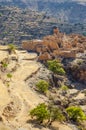 Ancient ruins of Moroccan kasbah in the mountains of the Anti Atlas, Morocco, North Africa Royalty Free Stock Photo