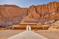 Ancient ruins of the Mortuary Temple of Hatshepsut in Luxor, Egypt Royalty Free Stock Photo