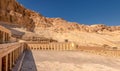 Ancient ruins of the Mortuary Temple of Hatshepsut in Luxor, Egypt Royalty Free Stock Photo