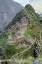 Ancient Ruins on Mountain in Peru Royalty Free Stock Photo