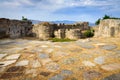 Ancient ruins of Neratzia Castle in Kos. Royalty Free Stock Photo