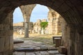 Ancient ruins of Neratzia Castle in Kos. Royalty Free Stock Photo