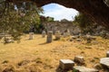 Ancient ruins of Neratzia Castle in Kos. Royalty Free Stock Photo