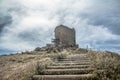 Ancient ruins of the observation tower in Balaklava Bay.