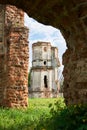 Ancient ruins of the old Carthusian monastery 1648-1666 years in Bereza city, Brest region, Belarus