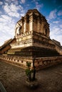 An ancient ruins pagoda at Wat Chedi Luang