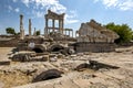 The ancient ruins of Pergamum at Bergama in Turkey. Royalty Free Stock Photo