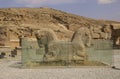 The ancient ruins of the Persepolis complex, famous ceremonial capital of Ancient Persia, Iran Royalty Free Stock Photo