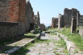 Pompeii street within the ruins of Pompeii Italy Royalty Free Stock Photo