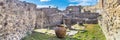 Ancient ruins of Pompeii, Italy. Web banner panoramic view Royalty Free Stock Photo
