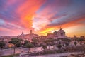 Ancient ruins of Roman Forum at sunrise, Rome, Italy Royalty Free Stock Photo