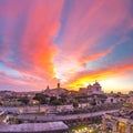 Ancient ruins of Roman Forum at sunrise, Rome, Italy Royalty Free Stock Photo