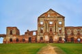 Ancient ruins of ruined brick buildings Royalty Free Stock Photo