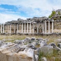 ancient ruins in Side, Turkey Royalty Free Stock Photo