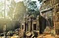 Ancient ruins of Ta Prohm temple, Angkor Cambodia