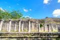 Ancient Ruins of Temple of Sculptured Columns at Chichen Itza in Mexico