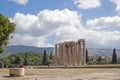 The ancient ruins of the temple of Zeus, the main god of ancient Olympus.