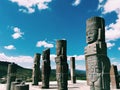 Ancient ruins. Toltec warriors. Mexico, Tula de Allende