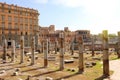 Ancient ruins of Trajan Forum in Rome, Italy Royalty Free Stock Photo