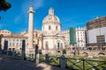 The Ancient ruins of Trajan`s Forum and Column in Rome, I Royalty Free Stock Photo