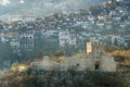 Fragments of Tzarevetz fortress, Veliko Tarnovo, Bulgaria Royalty Free Stock Photo