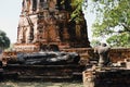 Ancient ruins of Wat Mahathat at Ayutthaya Historical Park