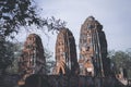 Ancient Ruins in Wat Phra Ram Royalty Free Stock Photo