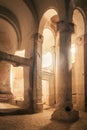 Ancient ruins of White church of Rose Valley in Cappadocia