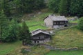 Ancient rural houses in the Alps. Royalty Free Stock Photo