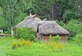 Ancient rural hut and barn