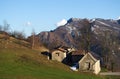 Ancient rural village in the Alps. Royalty Free Stock Photo