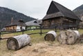 Starobylá vidiecka obec Vlkolínec, Liptov, Slovensko