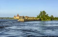 An ancient Russian fortress on Orekhovy Island at the source of the Neva River; opposite the city of Shlisselburg in the Leningrad Royalty Free Stock Photo