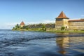 An ancient Russian fortress on Orekhovy Island at the source of the Neva River; opposite the city of Shlisselburg in the Leningrad Royalty Free Stock Photo