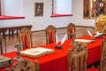 Russian table, chairs, books, pen, inkwell, Kremlin, Suzdal