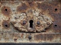 ancient rusty keyhole