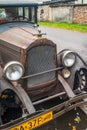 Ancient rusty Willys blue car cooler