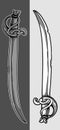 Ancient sabers Royalty Free Stock Photo