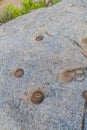 Ancient sacred site near Cafayate, Argentina. Holes in the rock represent stars of constellation Royalty Free Stock Photo